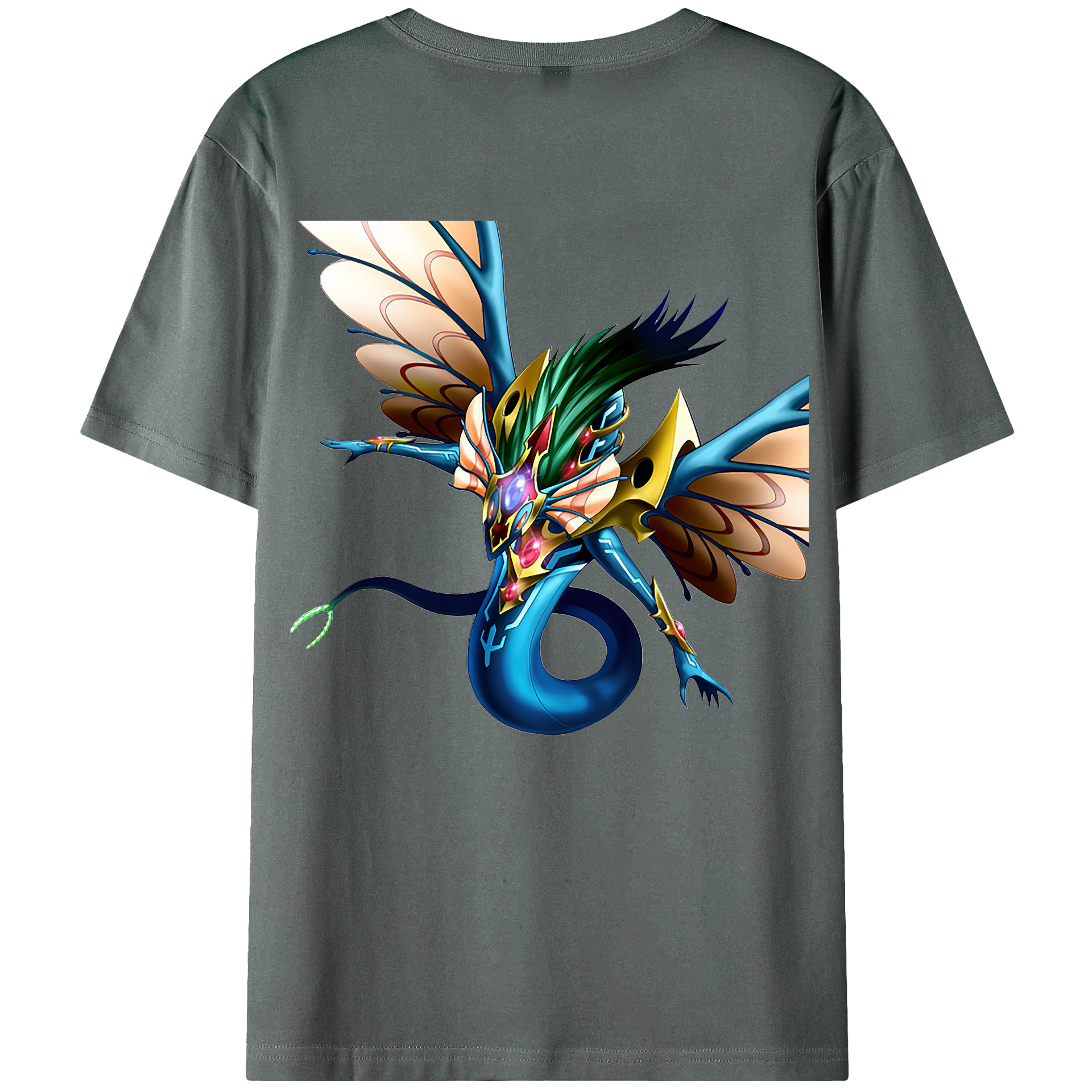 （画像用） 遊☆戯☆王 Yu-Gi-Oh! 綿100％ メンズ半袖Tシャツ（バックプリント） 通気性